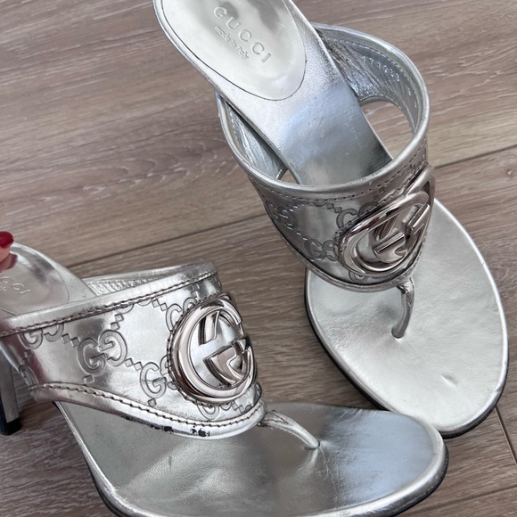 Sandals Gucci argenté - Picture 2 of 12